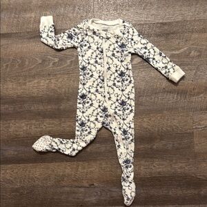 Janie and Jack Blue Floral Footie